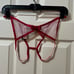 Victoria’s Secret very sexy Cheekini panty Red Mesh Bows size large