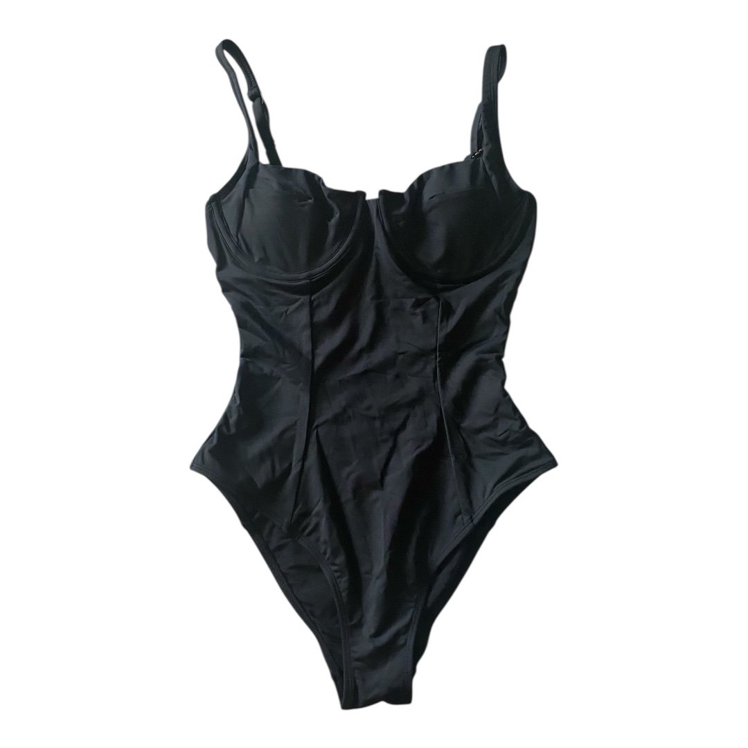 NWT-CUPSHE-SLIM & SCULPT BLACK ONE PIECE SWIMSUIT-SIZE MEDIUM Gorgeous slimming