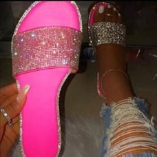Pink Bling Slide sandals