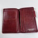 Vintage 1980s Red Hampshire Pigskin Pocket Day-Timer Junior Size Made in Canada