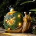 Garden Statue Snail Figurine - Solar Powered Resin Animal Sculpture