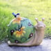 Garden Statue Snail Figurine - Solar Powered Resin Animal Sculpture