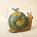 Garden Statue Snail Figurine - Solar Powered Resin Animal Sculpture