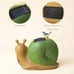 Garden Statue Snail Figurine - Solar Powered Resin Animal Sculpture
