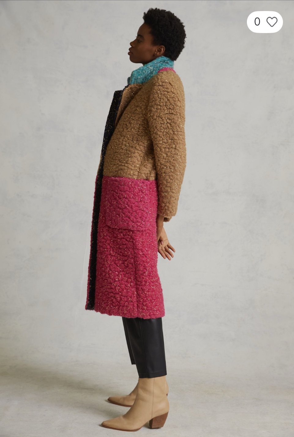 clock blocked sherpa coat anthropologie