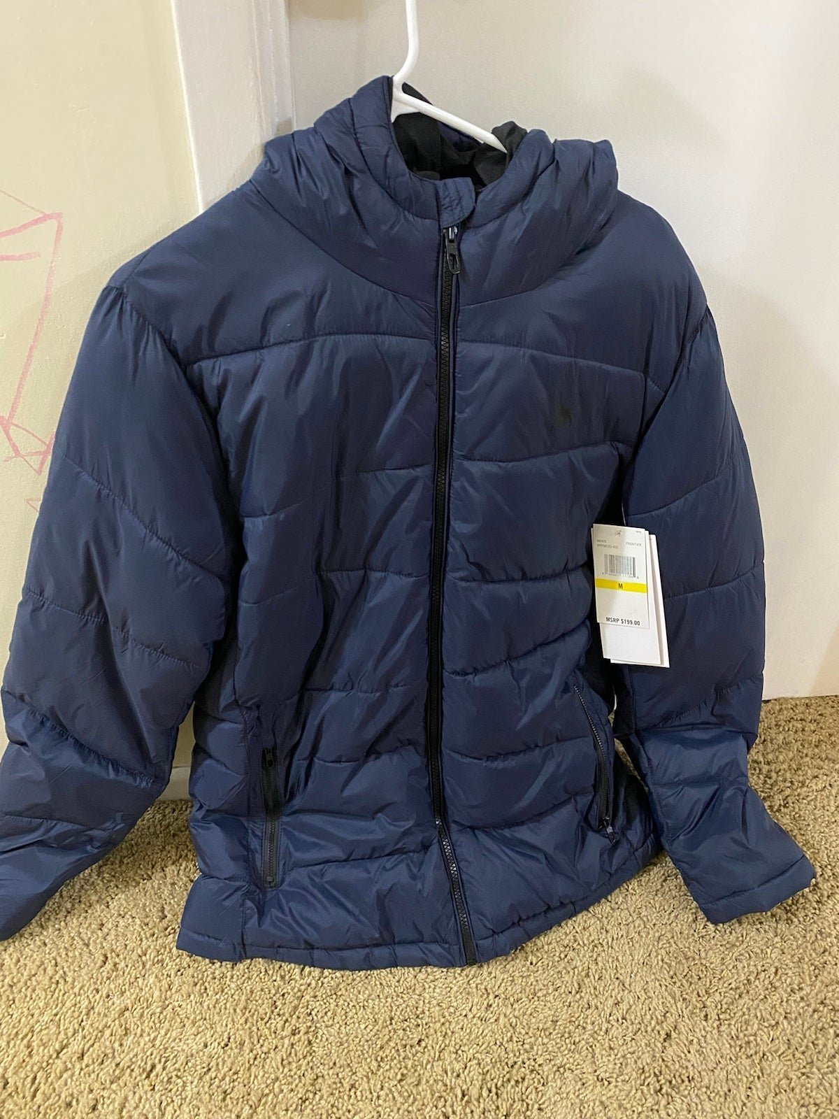 Spyder men’s medium winter coat puffer jacket NEW with tags 199 retail