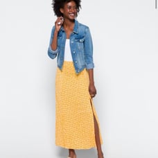 NEW Skies Are Blue Delilah Maxi Side Slit Skirt Medium