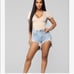 ‘Destroyed’ High-Low Shorts