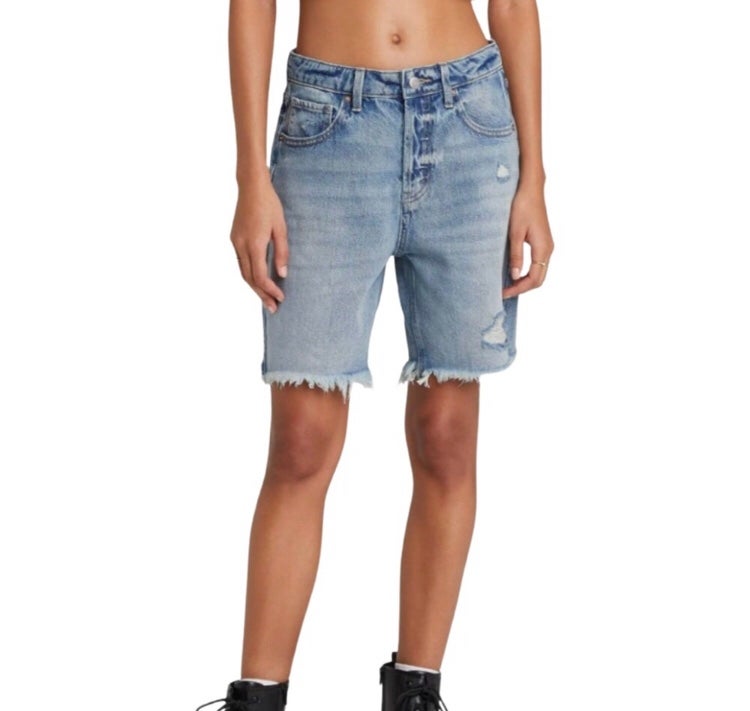 Wild Fable Blue High Rise Bermuda Shorts, 6/28