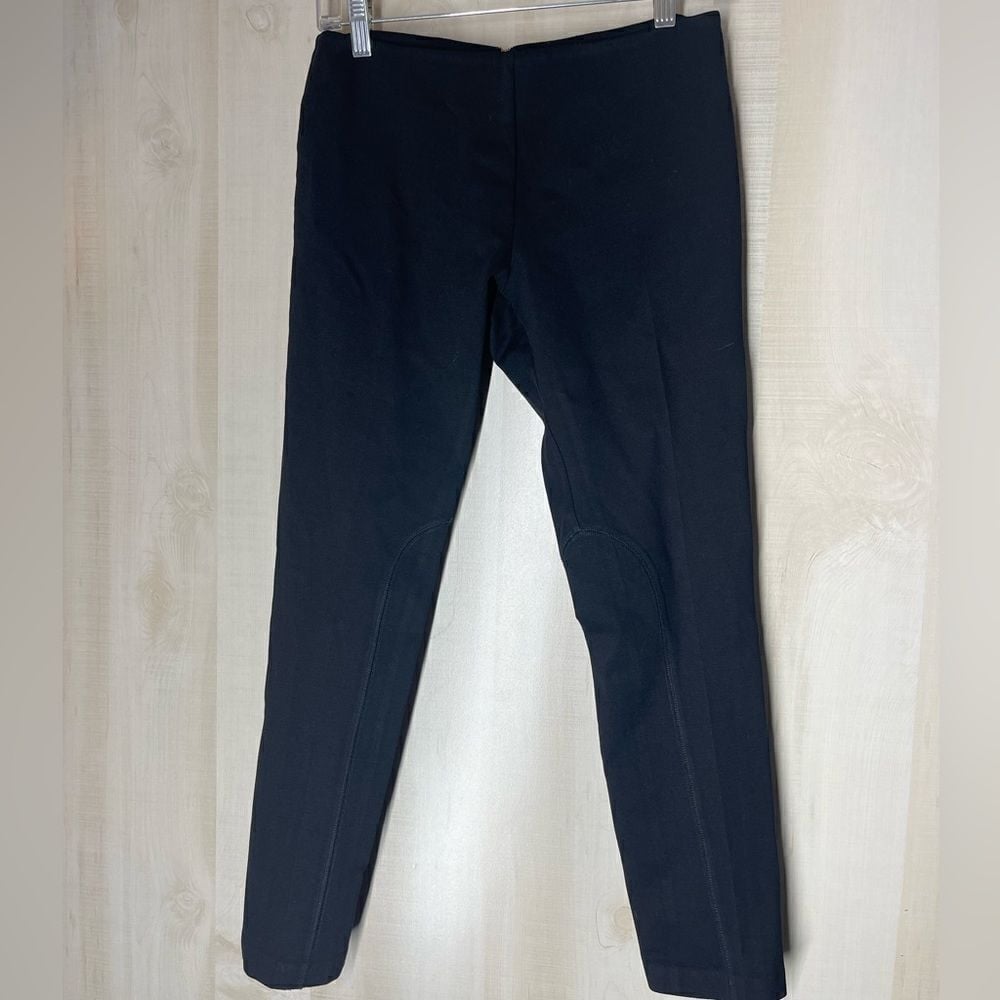 J. Crew black riding pants back exposed zipper, size 8