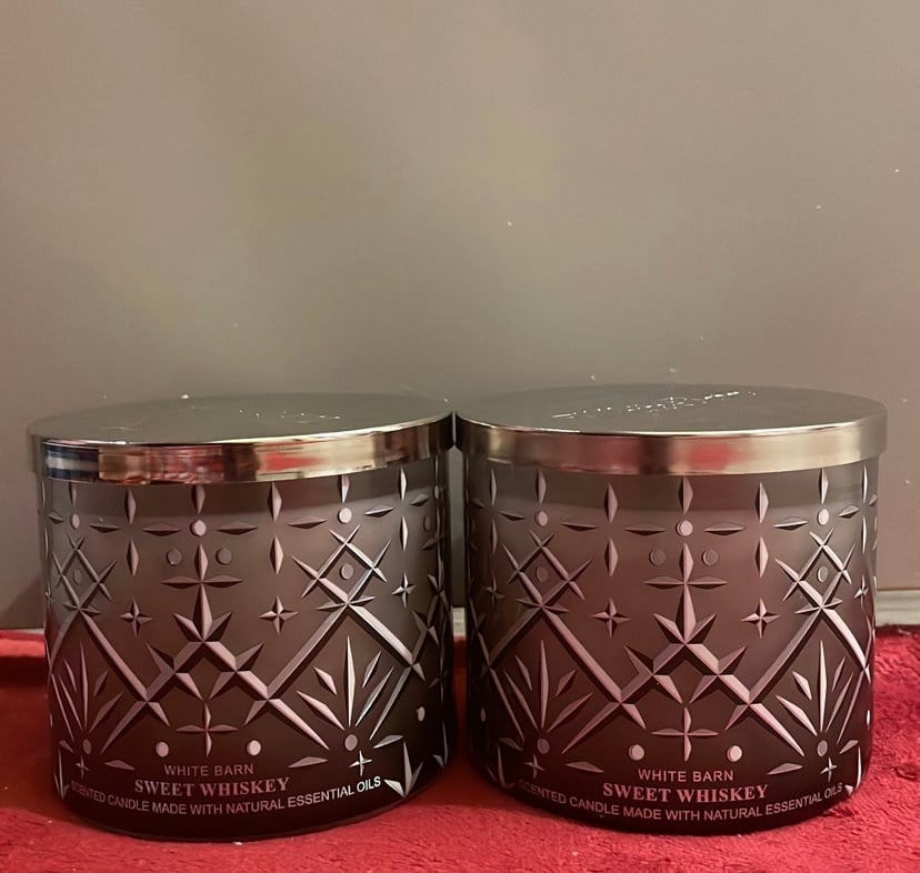 Bath and body works Sweet whiskey 3 wick candles