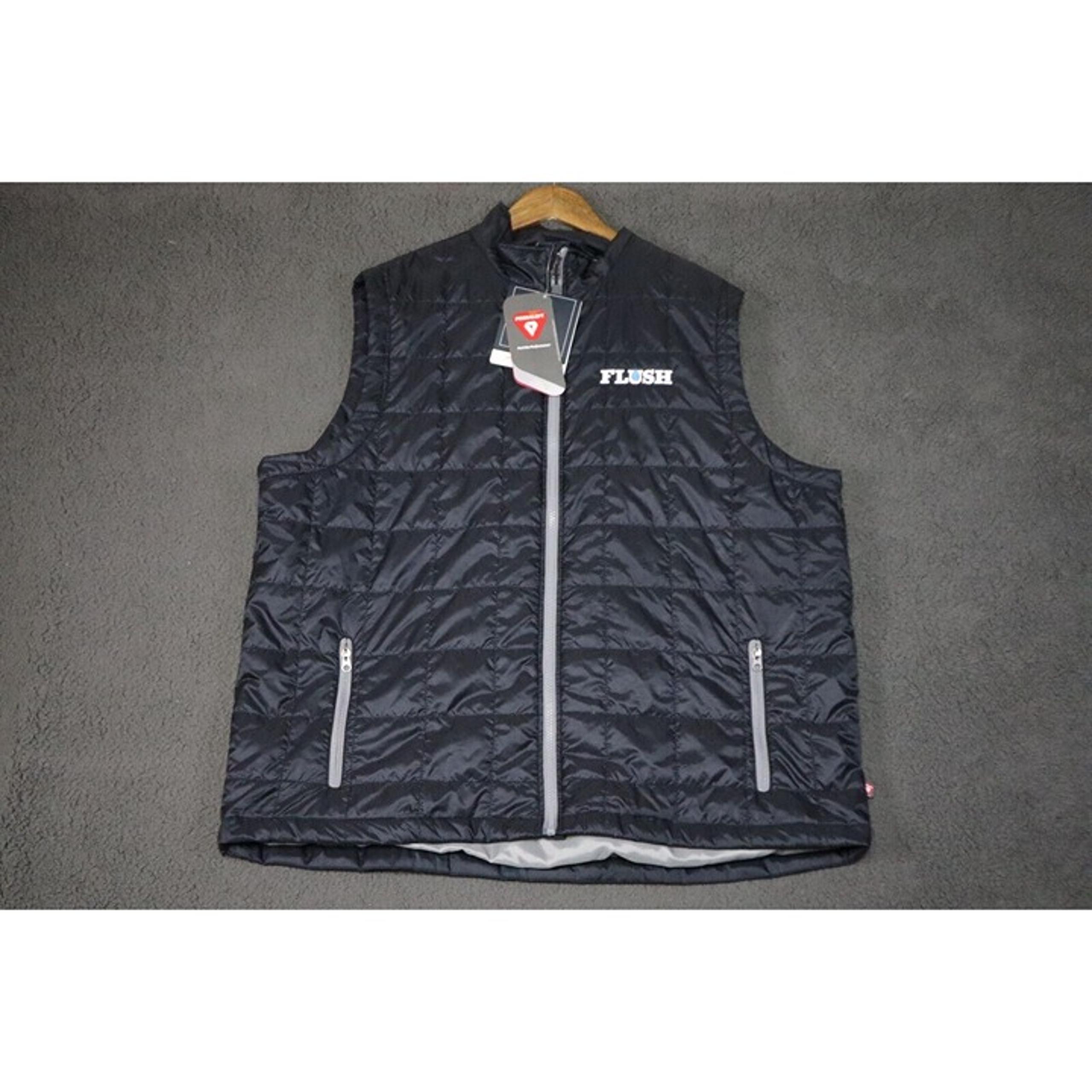 New Charles River Apparel Vest Adult 2XL XXL Full Zip Short Sleeve Flush Mens