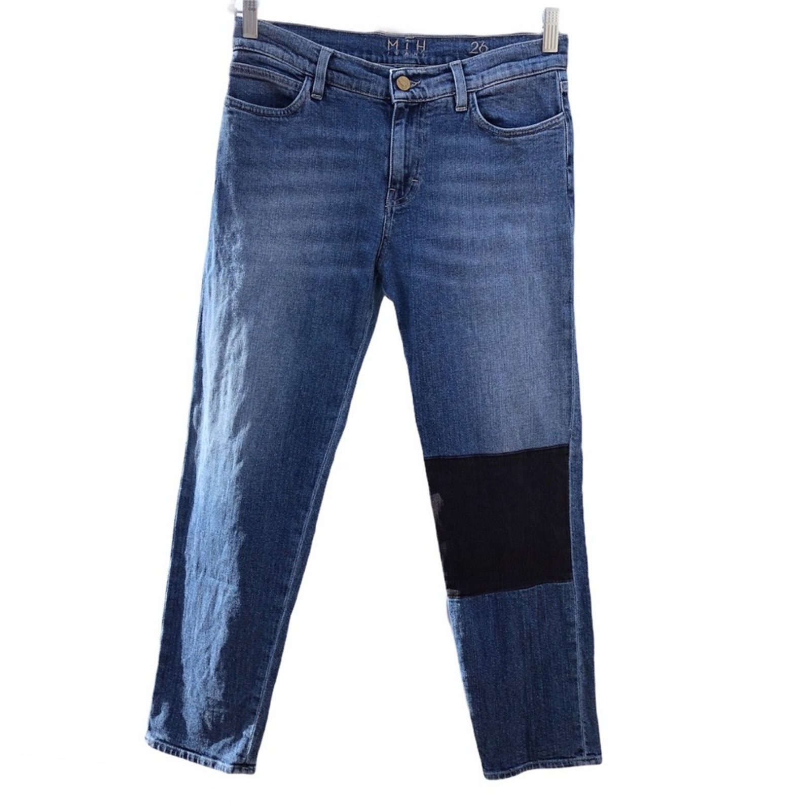 Anthro MiH Phoebe slim jeans mid rise slouchy leg size 26