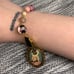“Little Lady(808)” Leather & Bead Charm Bracelet