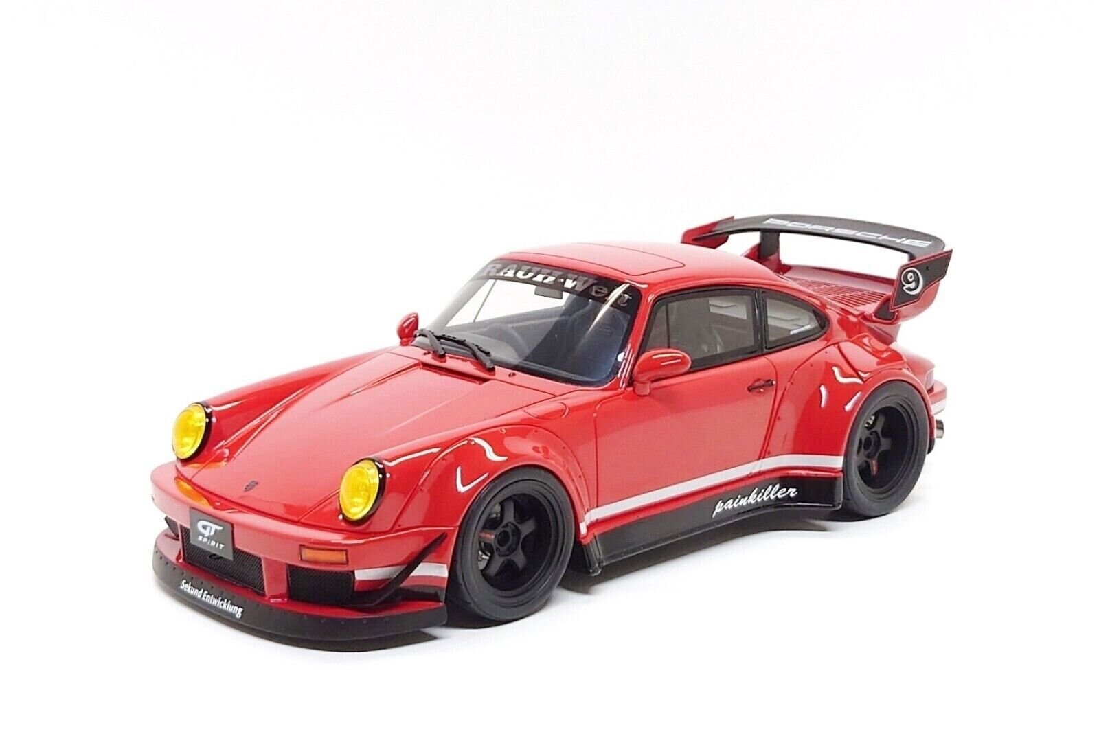 GT SPIRIT - 2008 PORSCHE 911 964 RWB PAINKILLER INDIAN RED 1:18 SCALE GT449