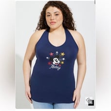 New 2X Torrid Disney Americana Mickey Mouse Foxy Sleeveless Halter Top