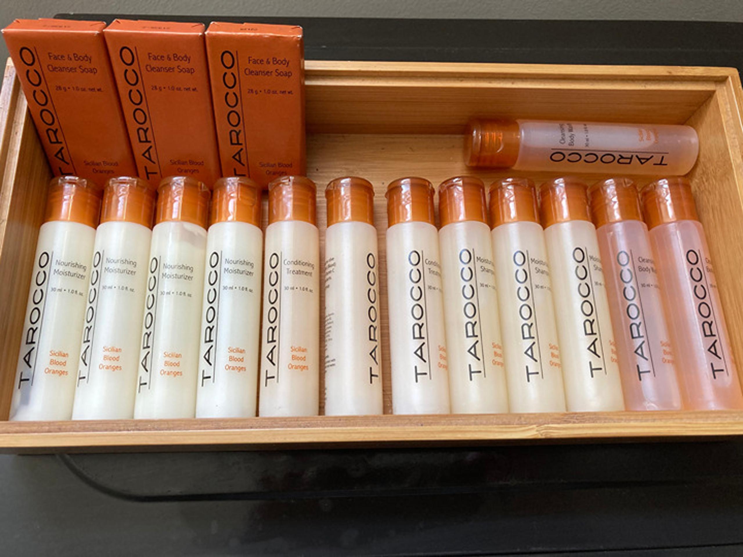 16pc. lot TAROCCO SICILIAN BLOOD ORANGES Travel sizes Skin Hair & Body