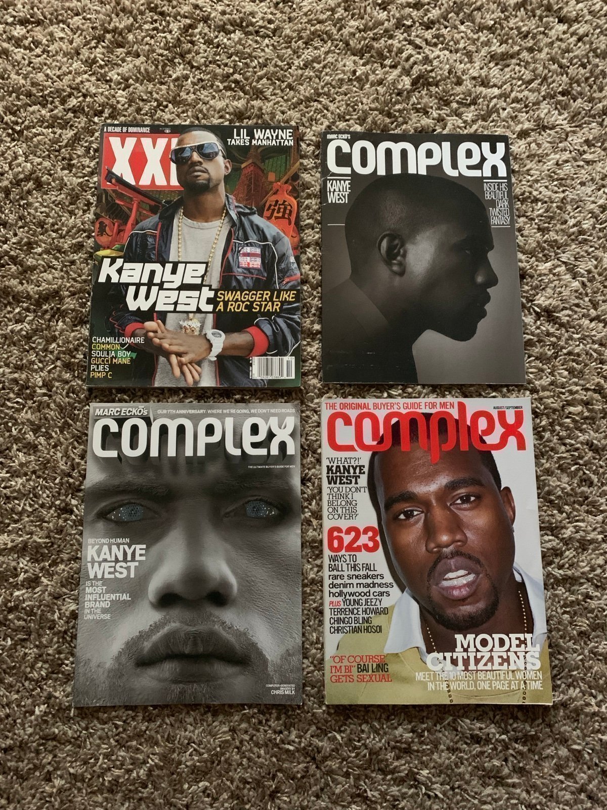 4 KANYE WEST MAGAZINE LOT BUNDLE COMPLEX XXL