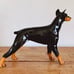 Rare Large Vintage Porcelain Doberman Statue