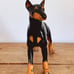 Rare Large Vintage Porcelain Doberman Statue