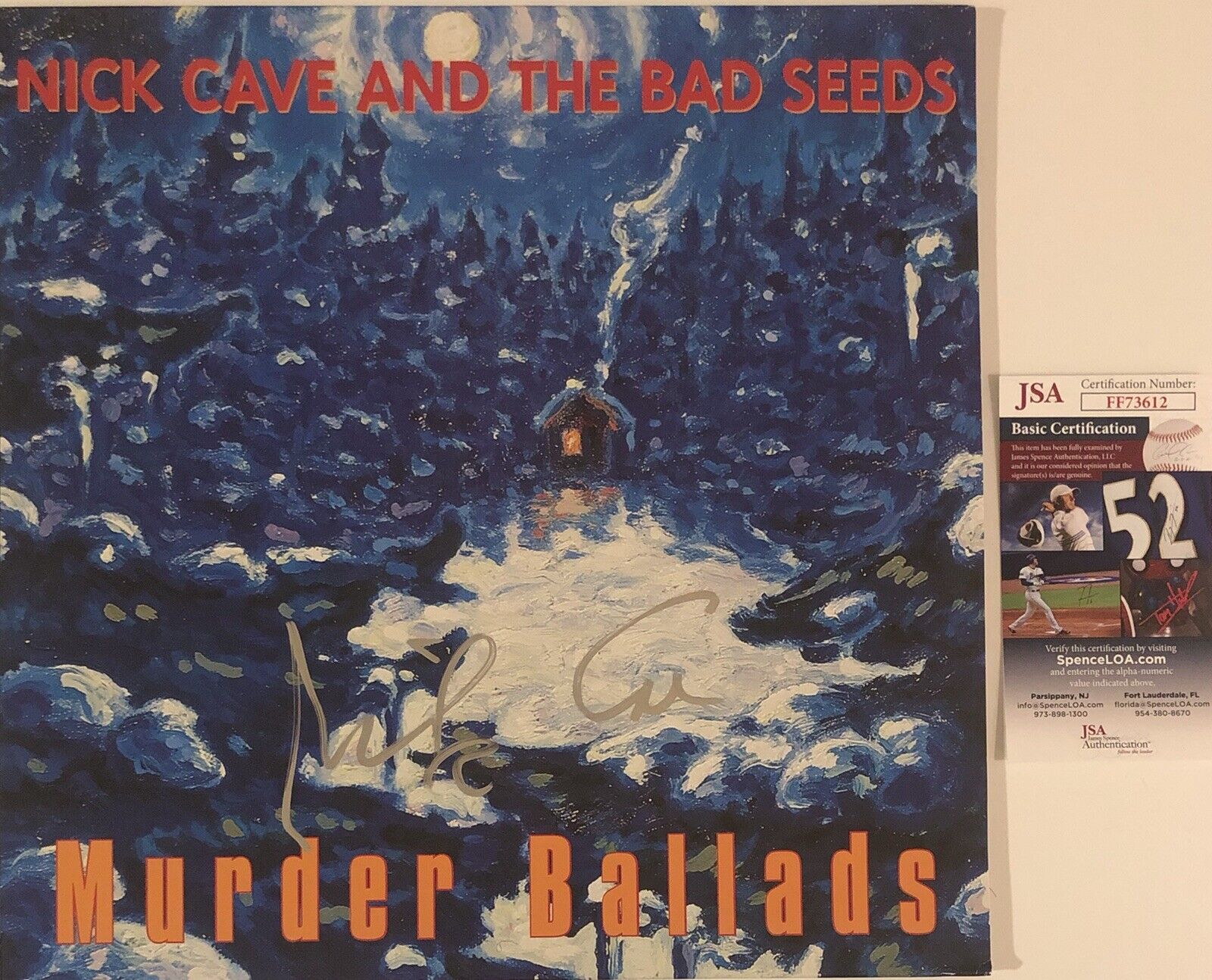 Nick Cave Signed Murder Ballads Vinyl Record LP Bad Seeds Autographed JSA COA
