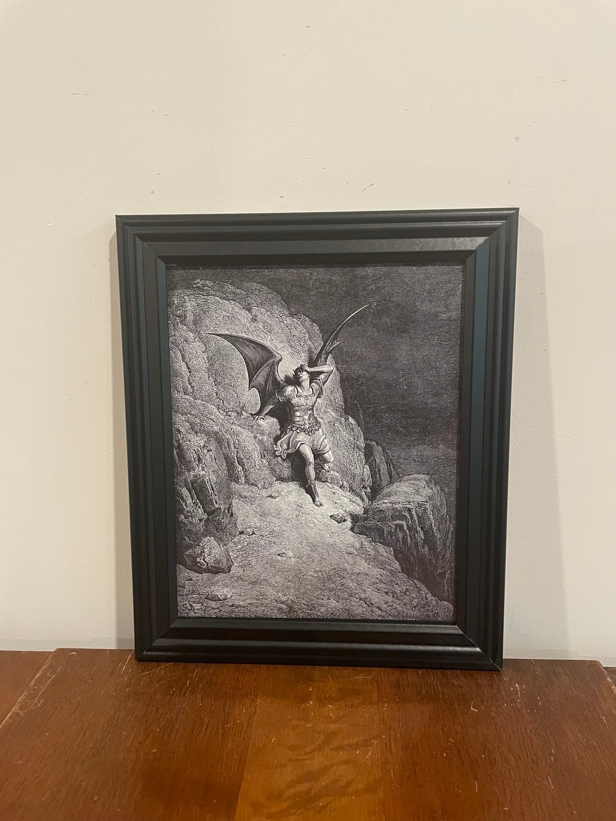 Gustave Dore Lucifer Satan Paradise Lost Framed Print 10x12 John Milton Wall Art