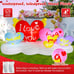 6FT Long Valentines Day Inflatables Love Heart Combo Outdoor Decorations