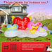 6FT Long Valentines Day Inflatables Love Heart Combo Outdoor Decorations