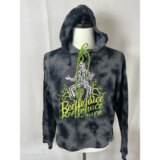 Hot Topic Beetlejuice Neon Wash Tie Dye Hoodie w/Front Pocket Pouch Size Medium