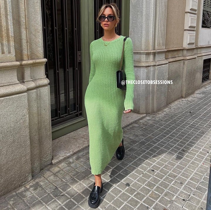 BLOGGER FAVE!!! MANGO Knit Maxi Dress (L)