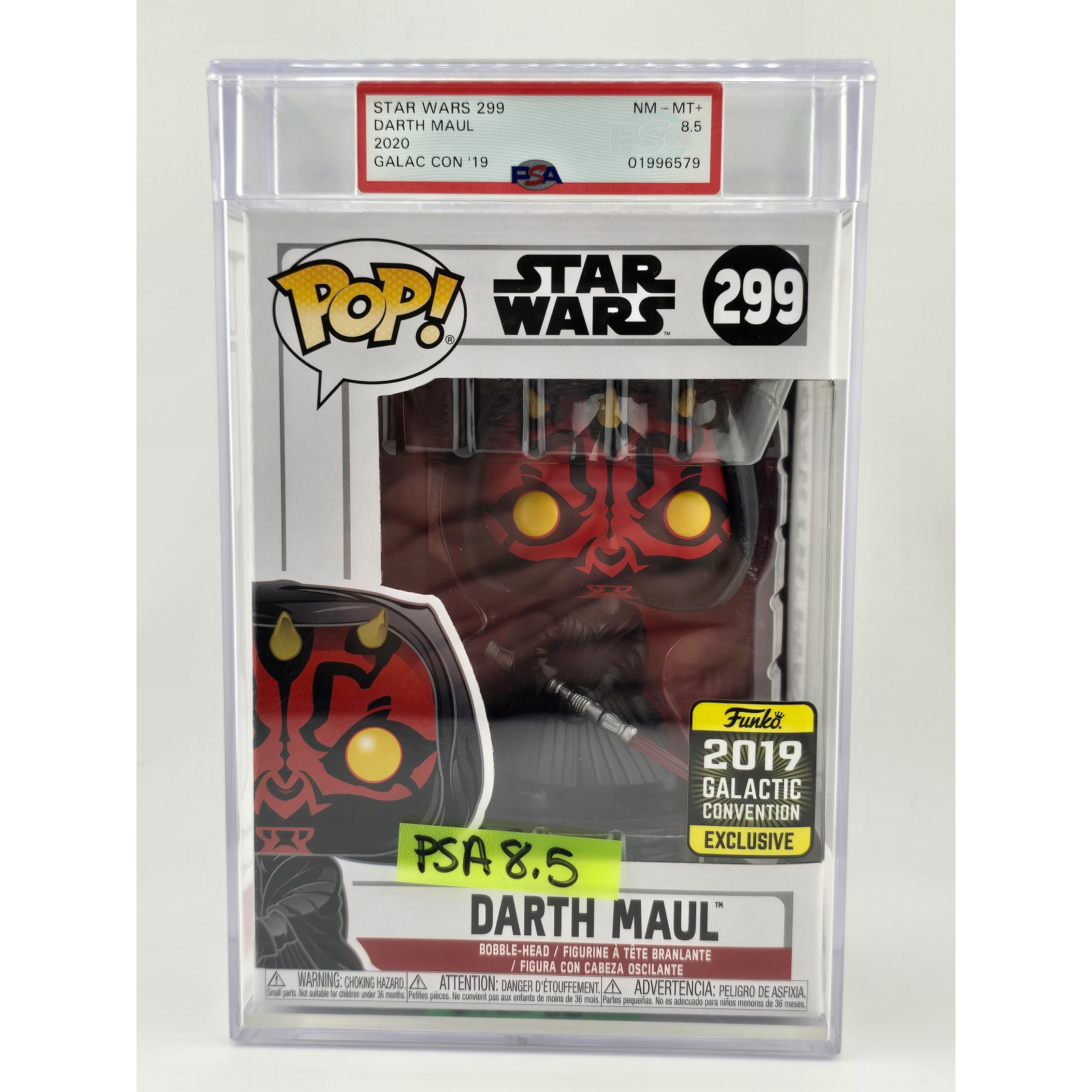 #299 Funko Pop Star Wars Darth Maul 2019 Galactic Convention PSA 8.5