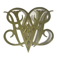 Large Vintage Brass Trivet Metal Pot Holder by Virginia Metalcrafters