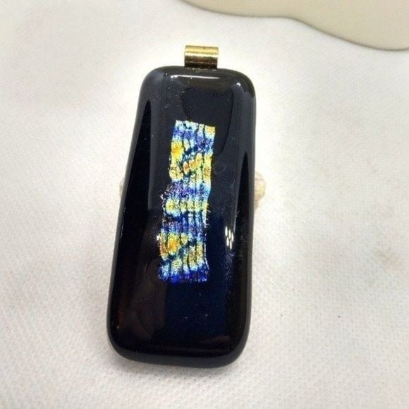 Rainbow prism glass art necklace