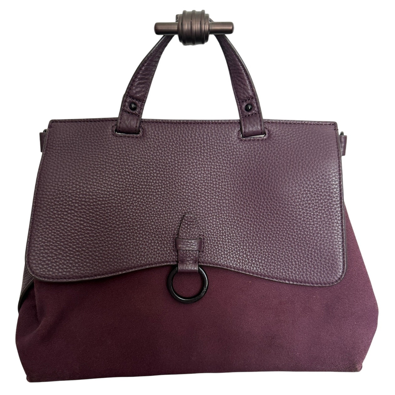 Rebecca Minkoff Purple Leather & Suede Top Handle Satchel Beautiful color! EUC!