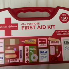 Johnson & Johnson All-Purpose Portable Compact First Aid Kit for Minor Cuts