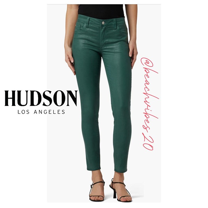 HUDSON JEANS Natalie Ankle Super Skinny Jeans Sparkling Pine O-23