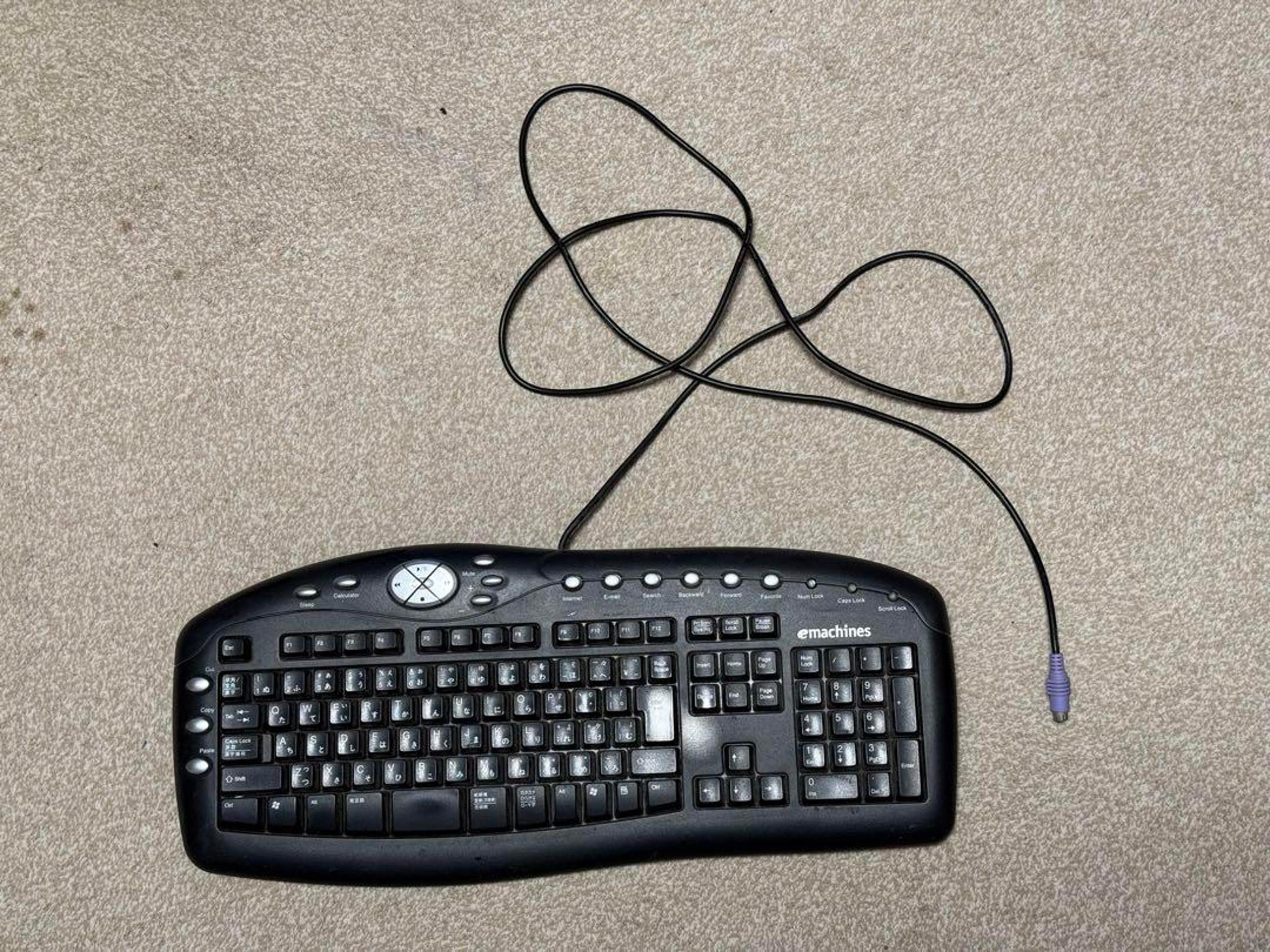 eMachines Wired Keyboard, Japanese Layout, PS/2 Connection, KB-0108
