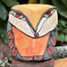 Owl art, figurine, ceramic owl sculpture, whimsical, colorful owl,