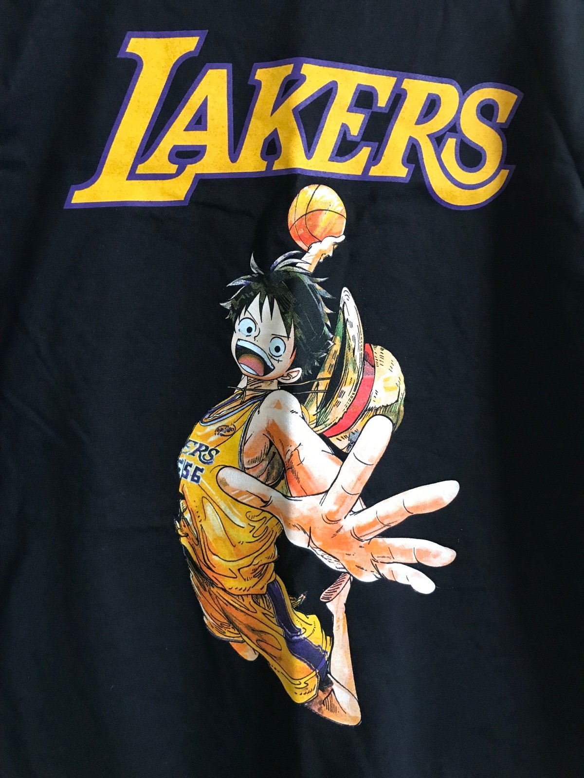 Lakers X One Piece Anime Collab Shirt 2.28.25
