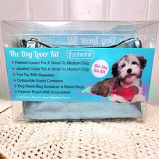 NIP Dog Lovers On The Go 7 Piece Set With Leash & Collar Small To Med