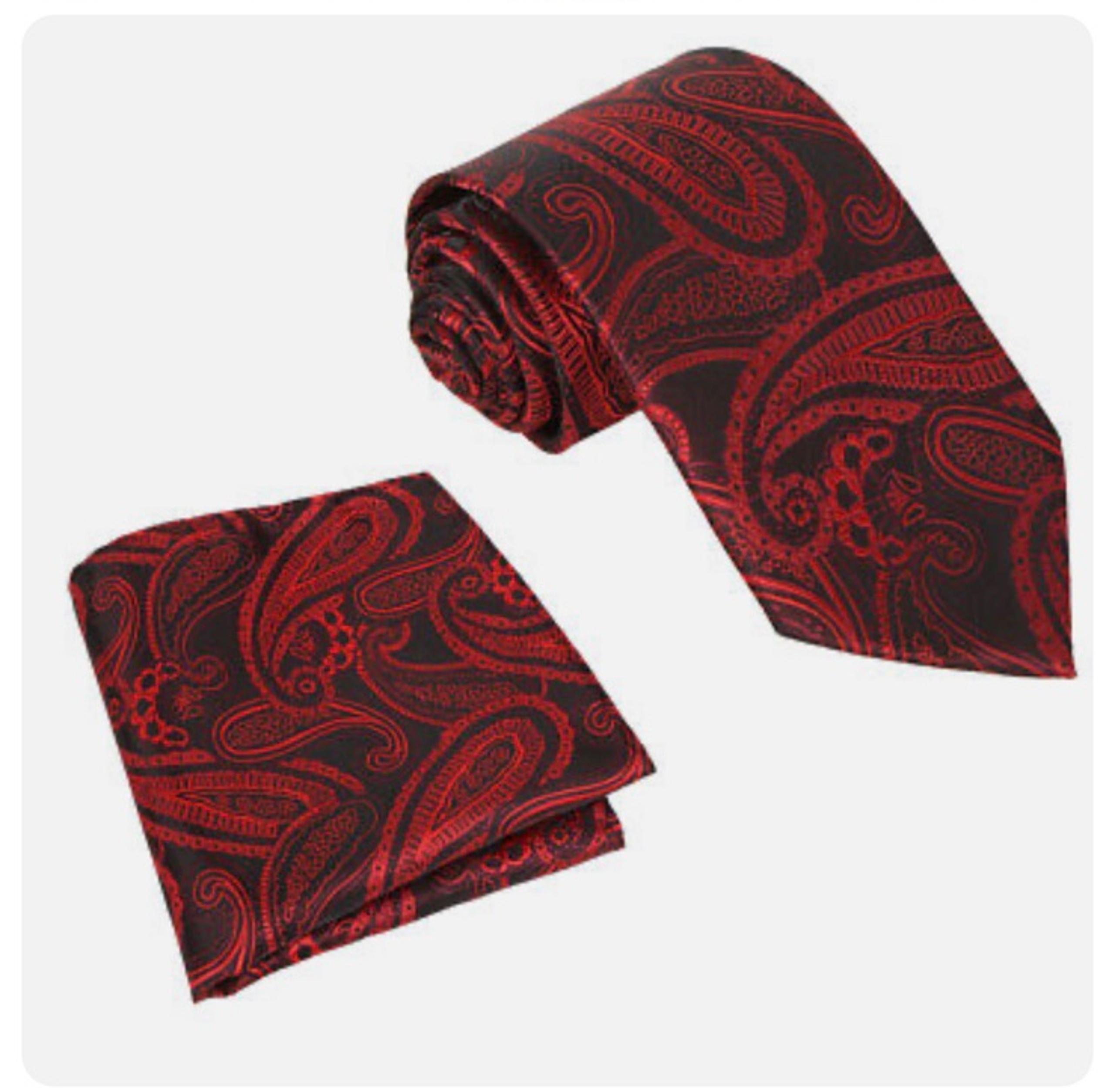 EPoint Paisley Neck Tie & Pocket Square Set
