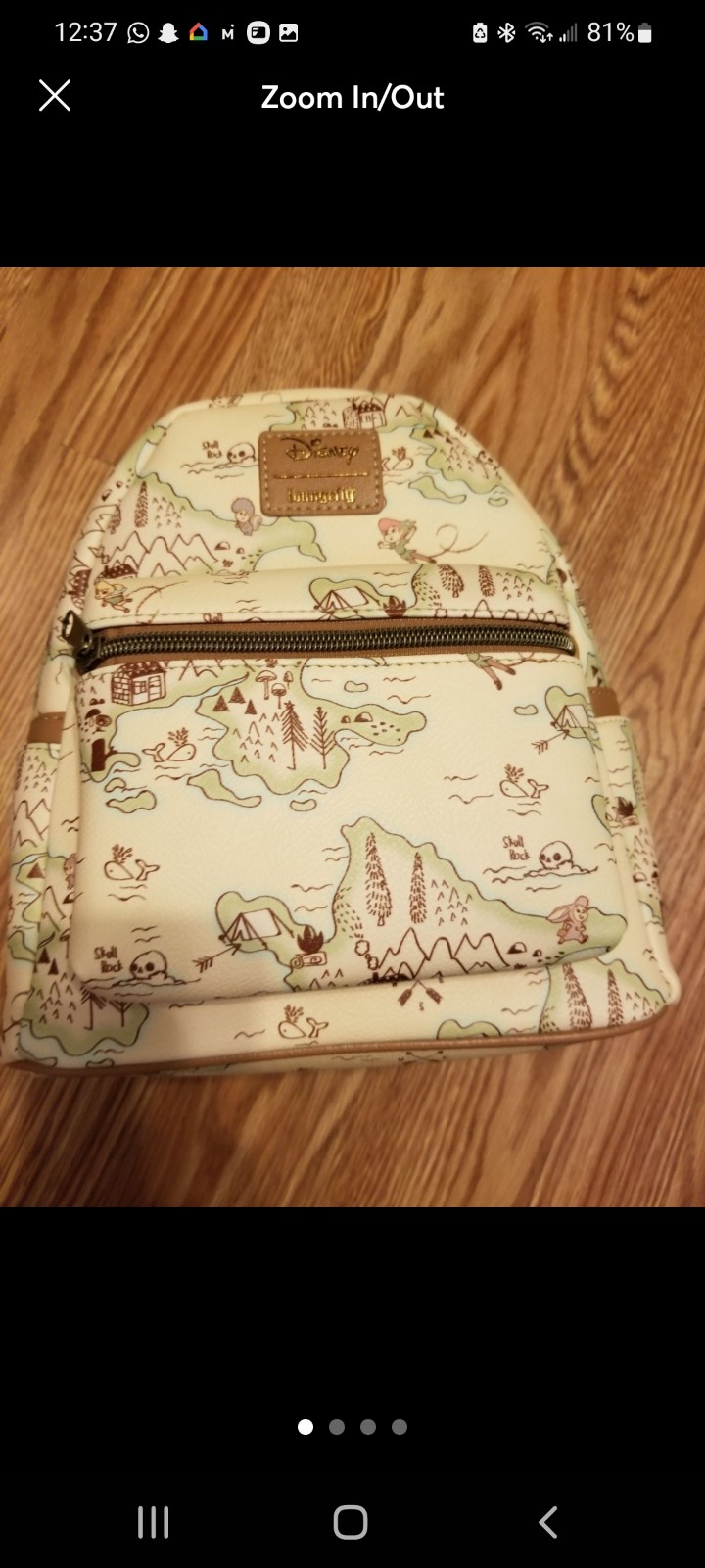 Loungefly disney Peter Pan Map mini Backpack