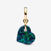 Pandora Opalescent Green Heart Dangle Charm