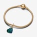 Pandora Opalescent Green Heart Dangle Charm