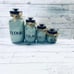 Chalk painted distressed mason jars