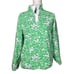 Draper James X Lands End Pullover Size 6-8 Small Green White Floral Snap Neck