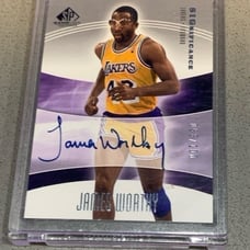 James Worthy auto - Upper Deck - Sp /100