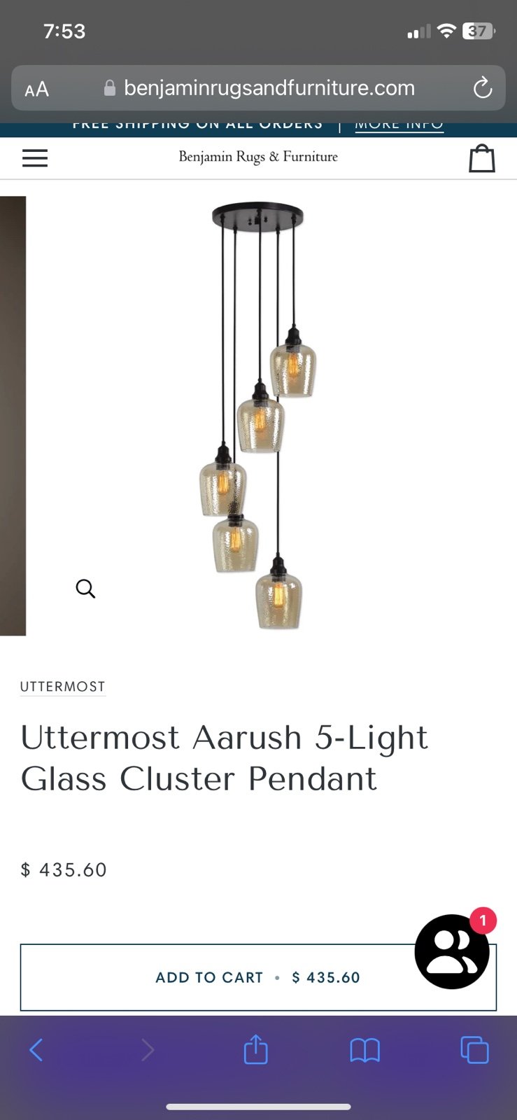 Uttermost cluster 5 light