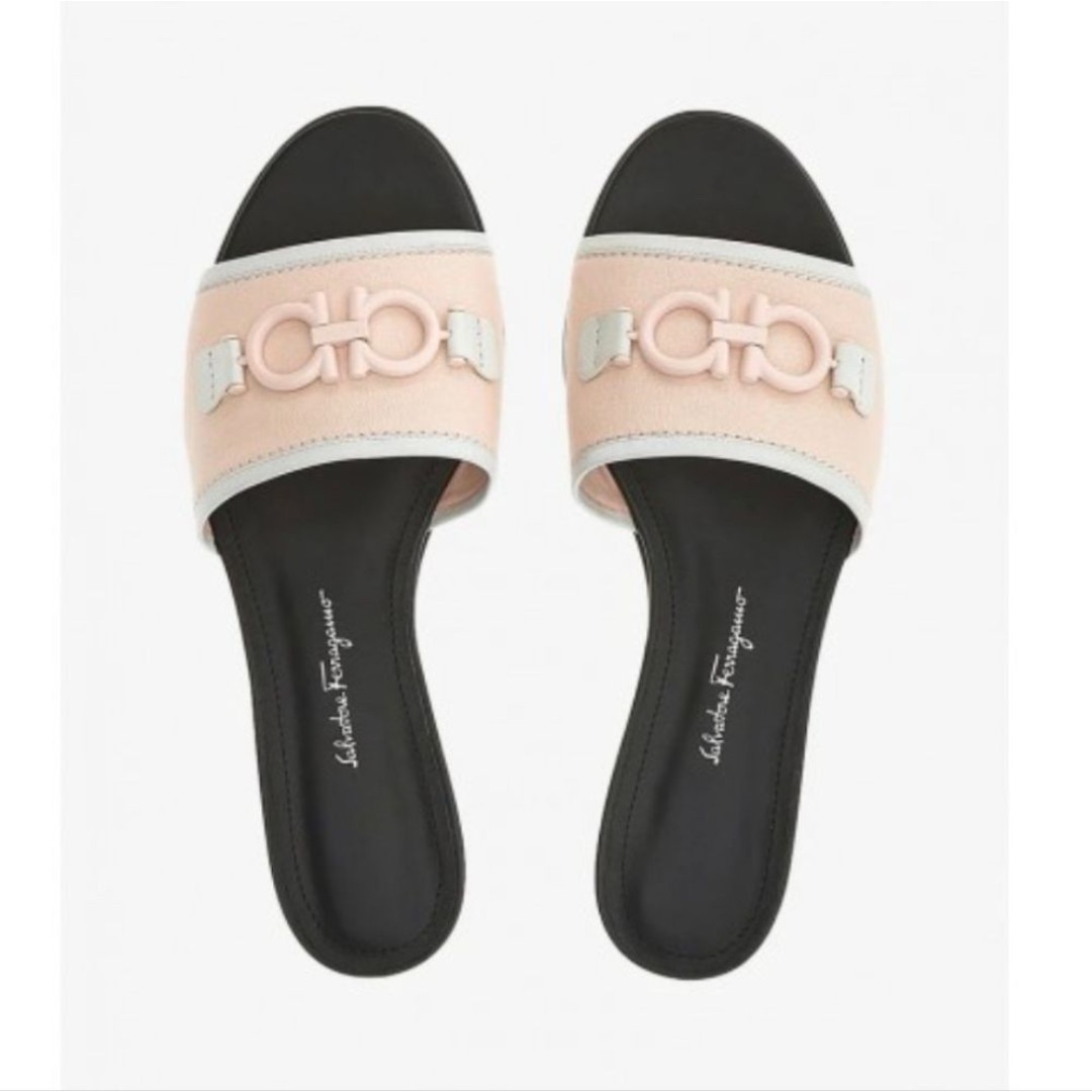 SALVATORE FERRAGAMO RHODES GANCINI LOGO SANDALS