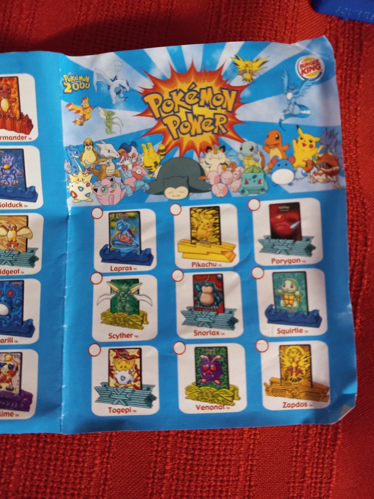 2000 BK Pokémon Power 3D Toy Cards